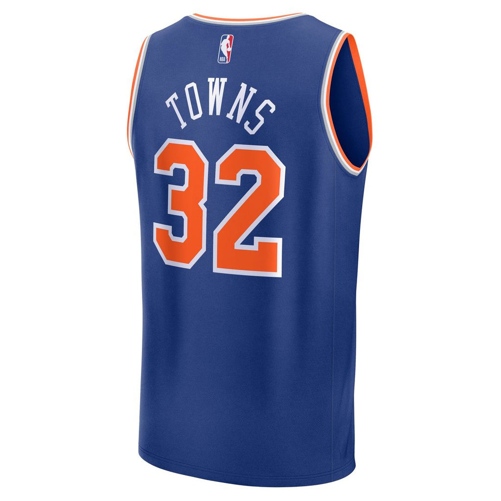 Karl-Anthony Towns New York Knicks Fanatics Youth Fast Break Replica Player Jersey - Blue - Icon Edition | NBA Fan Gear