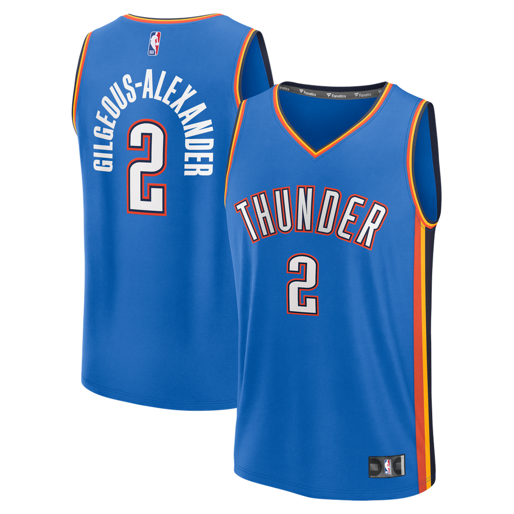 Shai Gilgeous-Alexander Oklahoma City Thunder Fanatics Fast Break Replica Player Jersey - Icon Edition - Blue | NBA Fan Gear