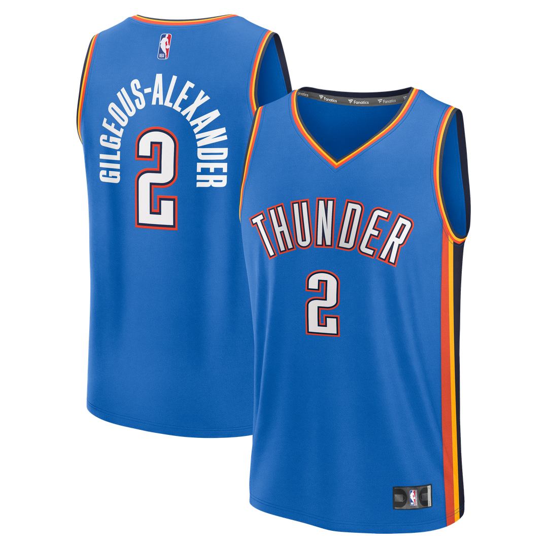Shai Gilgeous-Alexander Oklahoma City Thunder Fanatics Fast Break Replica Player Jersey - Icon Edition - Blue | NBA Fan Gear