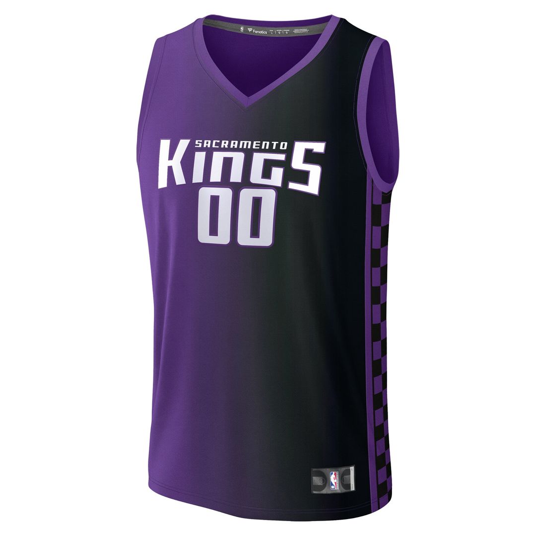 Sacramento Kings Fanatics Youth Fast Break Custom Replica Jersey - Black - Icon Edition | NBA Fan Gear