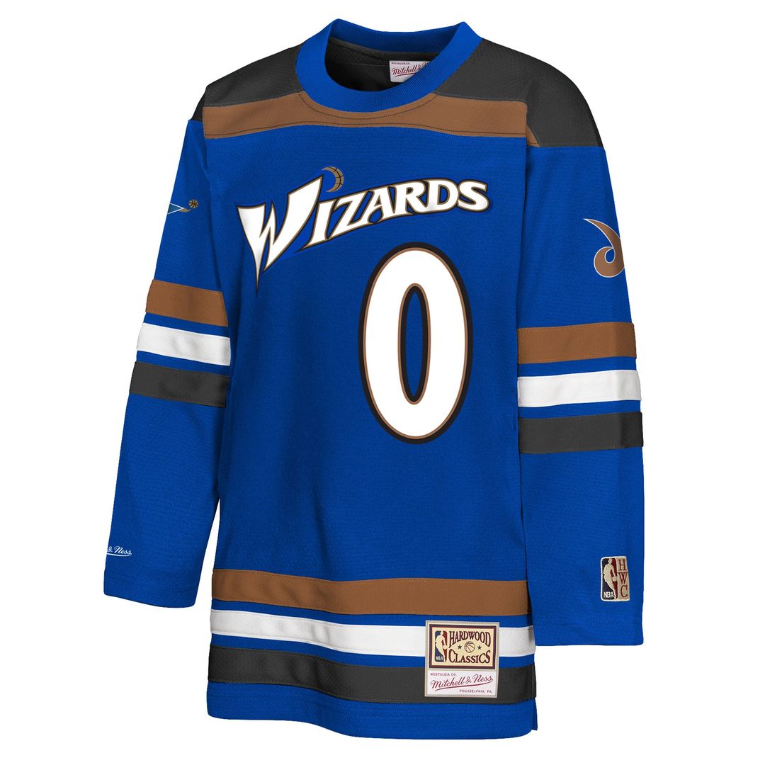 Gilbert Arenas Washington Wizards Mitchell & Ness Youth Maxxed Out 2.0 Fashion Hockey Jersey - Blue | NBA Fan Gear
