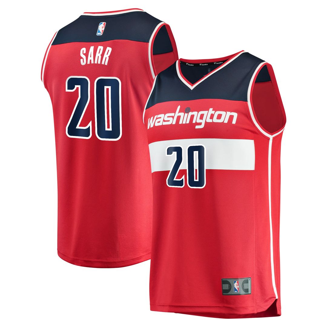 Alexandre Sarr Washington Wizards Fanatics Fast Break Replica Player Jersey - Icon Edition - Red | NBA Fan Gear