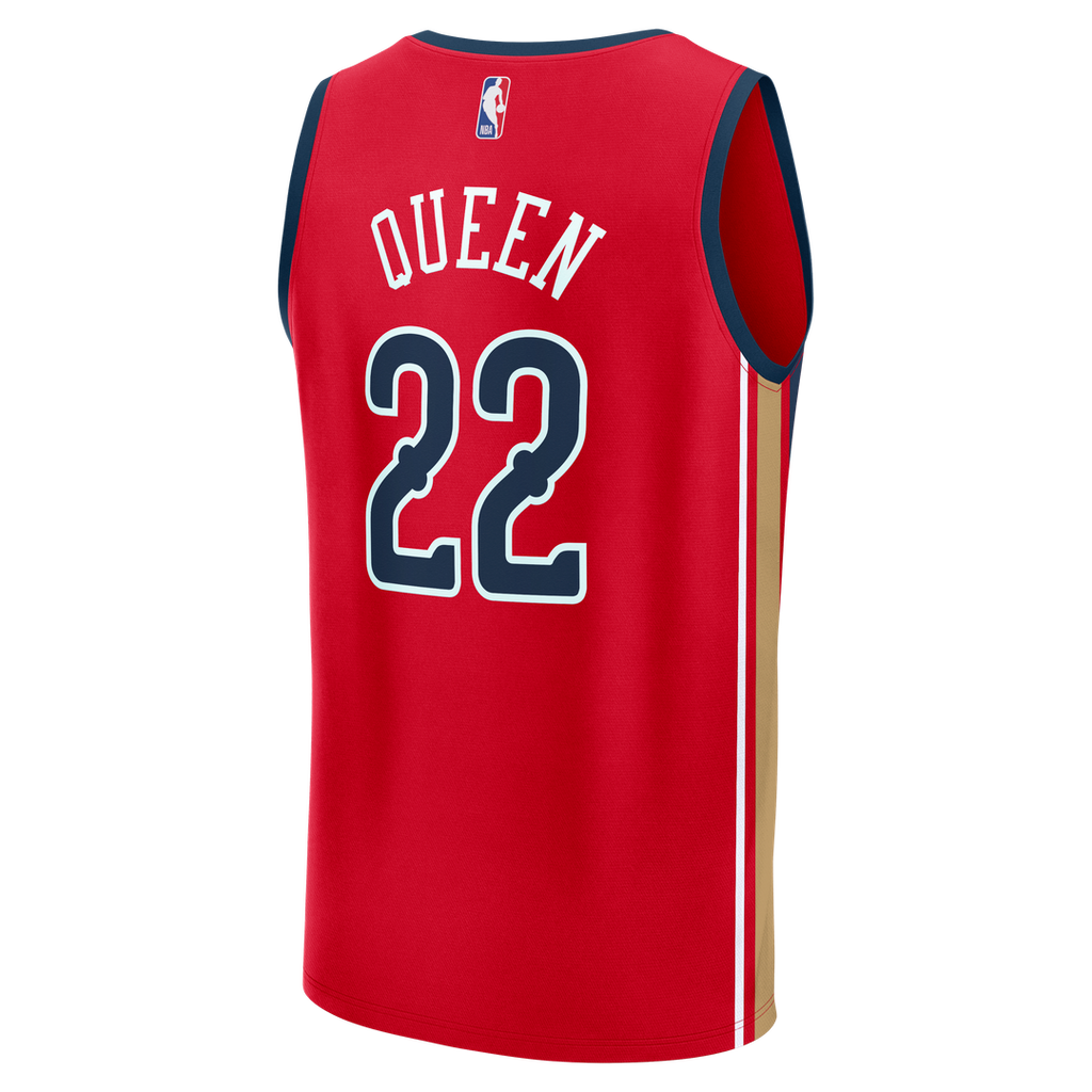 Derik Queen New Orleans Pelicans Fanatics Fast Break Replica Player Jersey - Statement Edition - Red | NBA Fan Gear