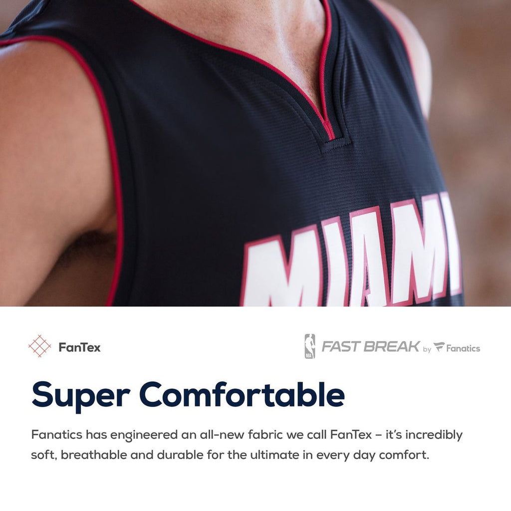Tyler Herro Miami Heat Fanatics Fast Break Replica Jersey Black - Icon Edition | NBA Fan Gear
