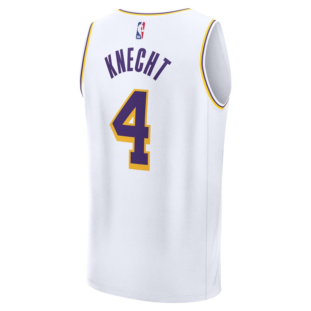 Dalton Knecht Los Angeles Lakers Fanatics Fast Break Replica Player Jersey - Association Edition - White | NBA Fan Gear