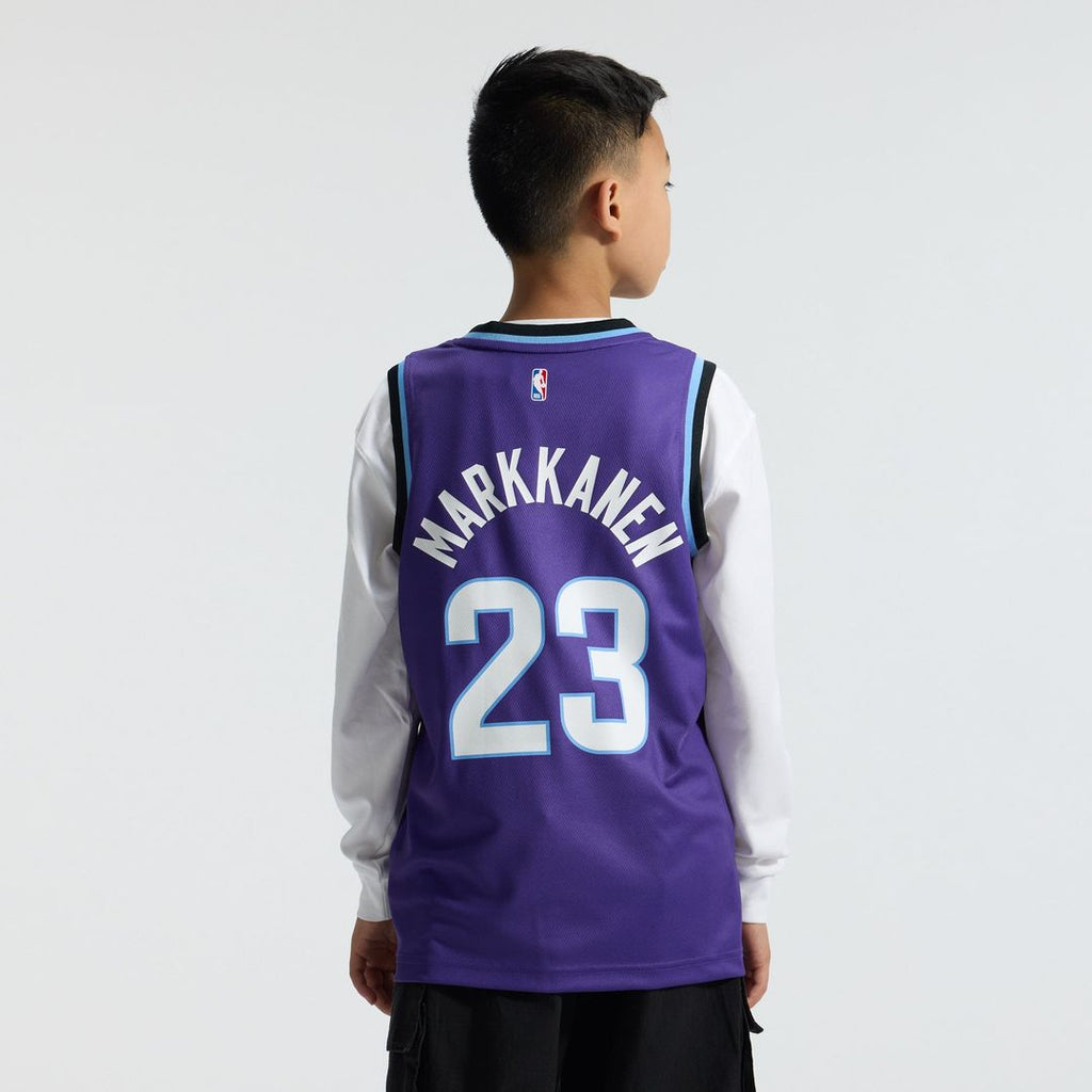 Lauri Markkanen Utah Jazz Fanatics Youth Fast Break Replica Jersey - Icon Edition - Purple | NBA Fan Gear