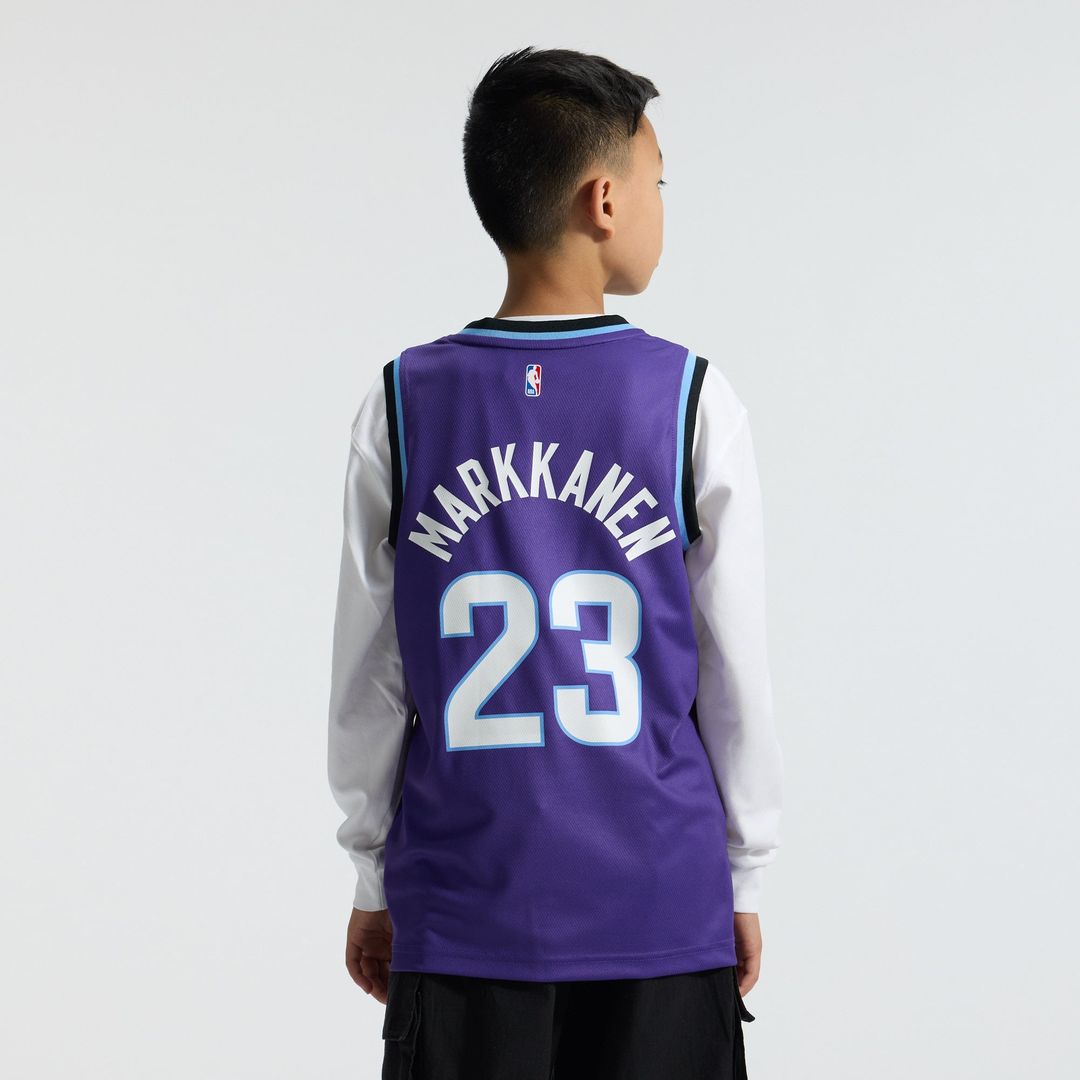 Lauri Markkanen Utah Jazz Fanatics Youth Fast Break Replica Jersey - Icon Edition - Purple | NBA Fan Gear