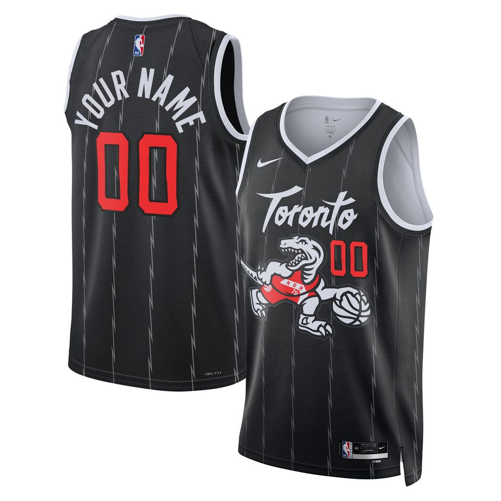 Toronto Raptors Nike Unisex 2025/ 26 City Edition Swingman Custom Jersey - Black | NBA Fan Gear