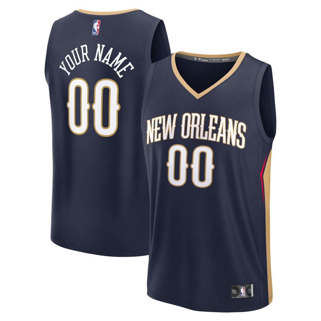 New Orleans Pelicans Fanatics Fast Break Custom Jersey - Icon Edition - Navy | NBA Fan Gear