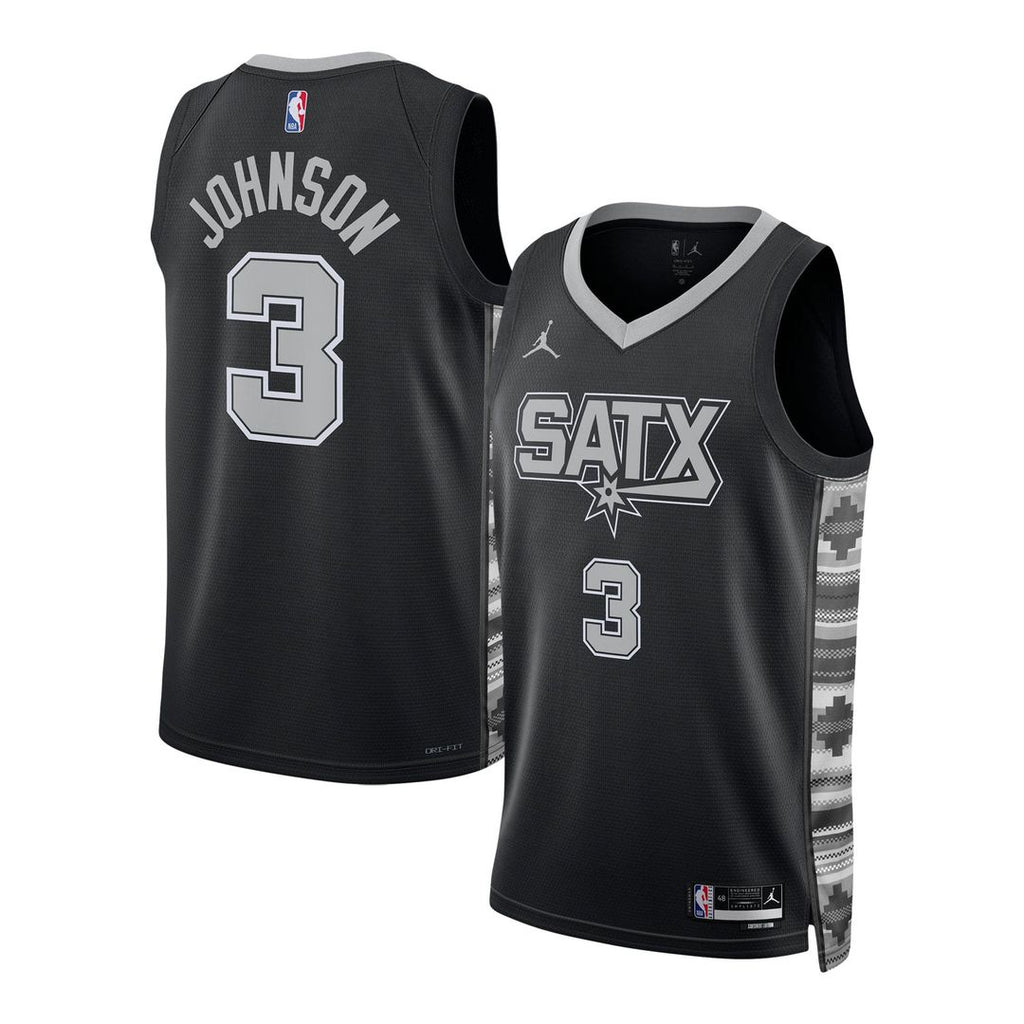 Keldon Johnson San Antonio Spurs Jordan Brand Unisex Swingman Jersey - Statement Edition - Black | NBA Fan Gear