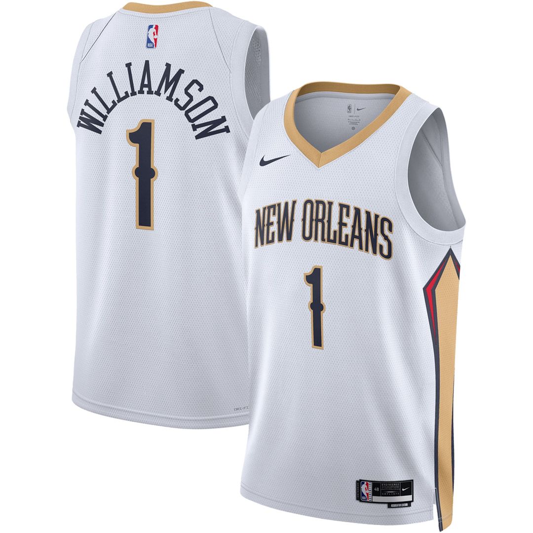 Zion Williamson New Orleans Pelicans Nike Unisex Swingman Jersey - Association Edition - White | NBA Fan Gear
