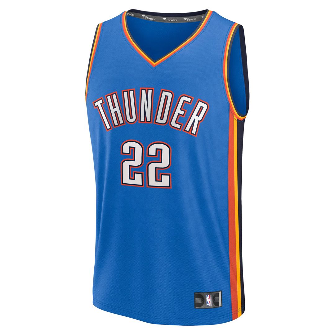 Cason Wallace Oklahoma City Thunder Fanatics Fast Break Replica Player Jersey - Icon Edition - Blue | NBA Fan Gear