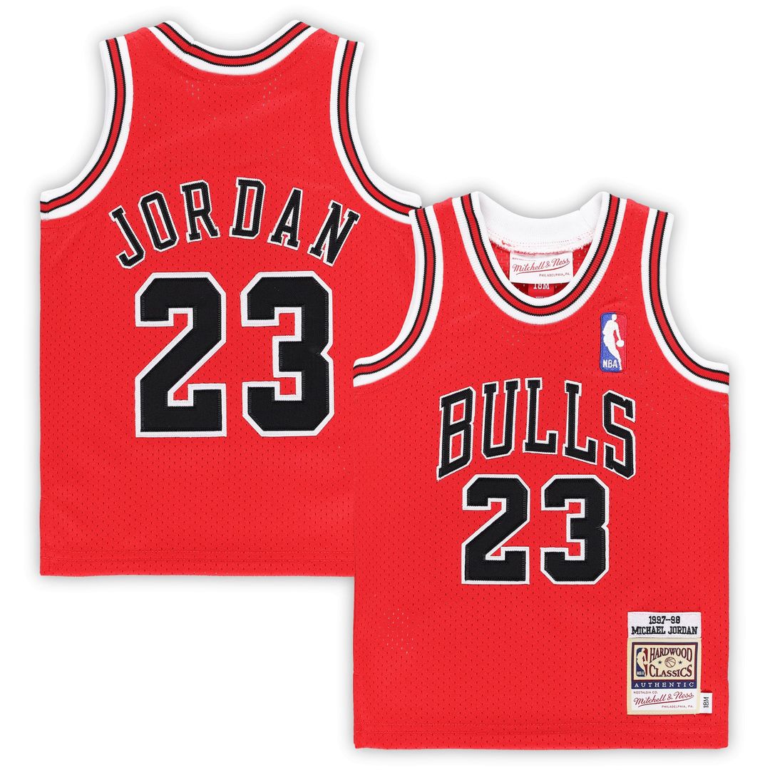 Michael Jordan Chicago Bulls Mitchell & Ness Infant 1997/ 98 Hardwood Classics Authentic Jersey - White | NBA Fan Gear
