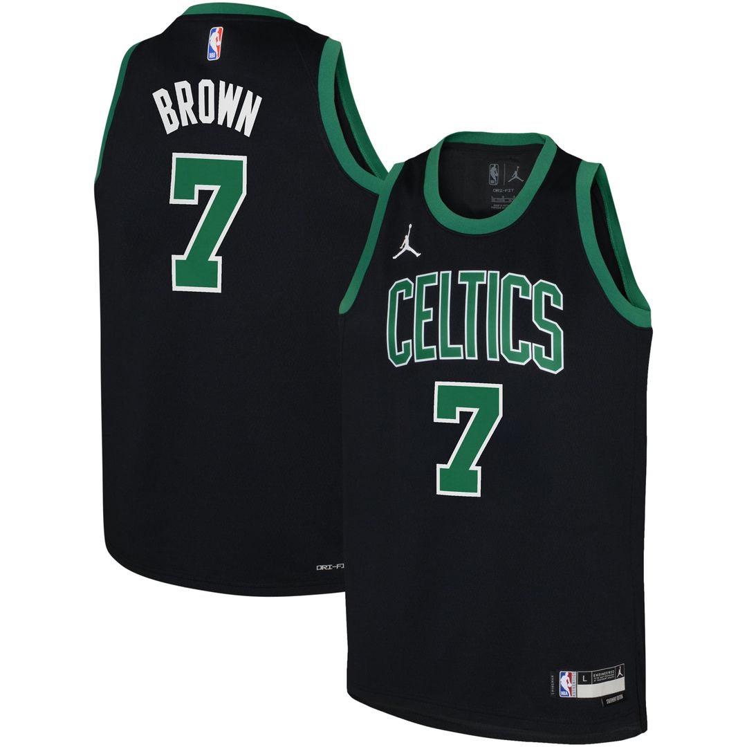 Jaylen Brown Boston Celtics Jordan Brand Youth Swingman Jersey - Statement Edition - Black | NBA Fan Gear