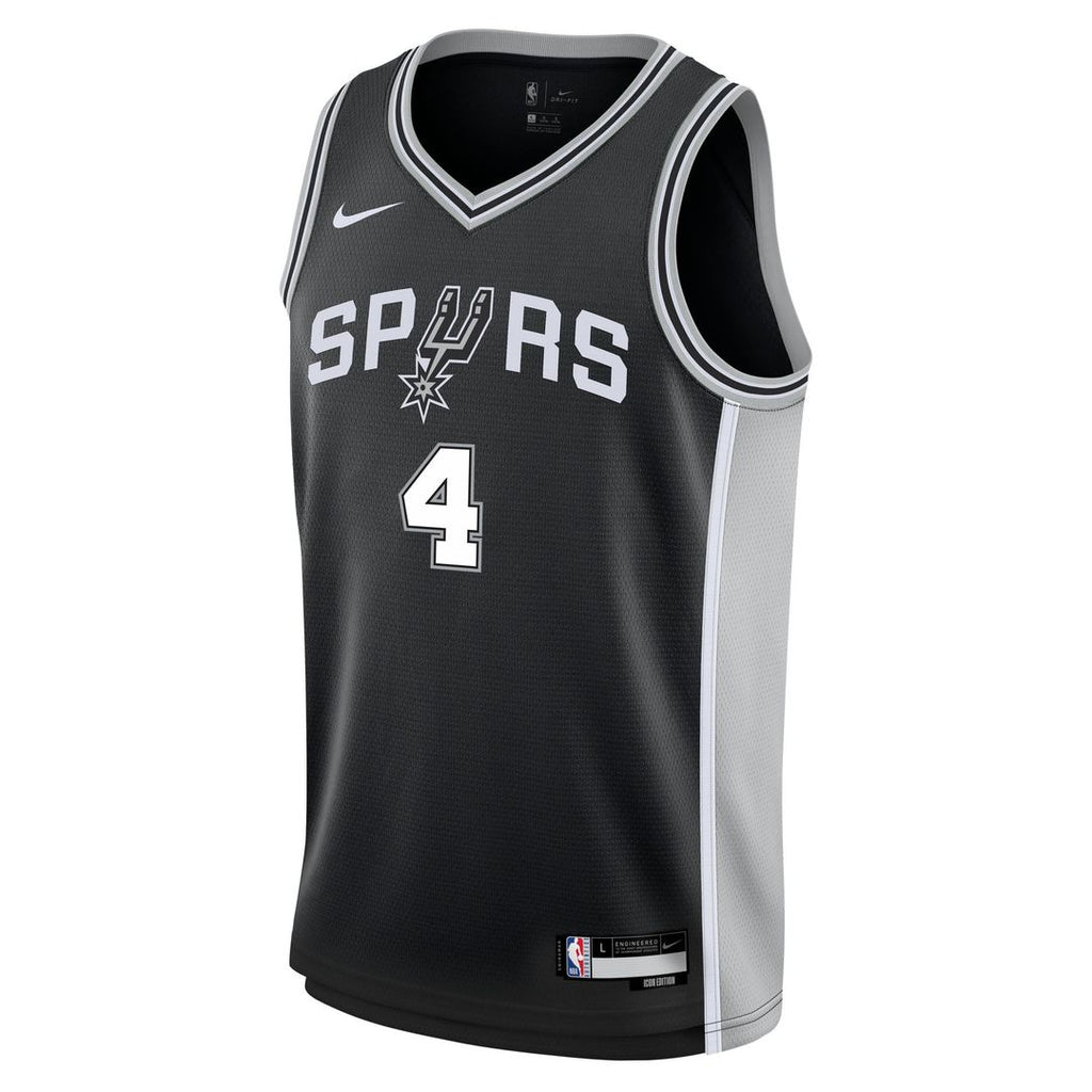 De'Aaron Fox San Antonio Spurs Nike Youth Swingman Jersey - Icon Edition - Black | NBA Fan Gear