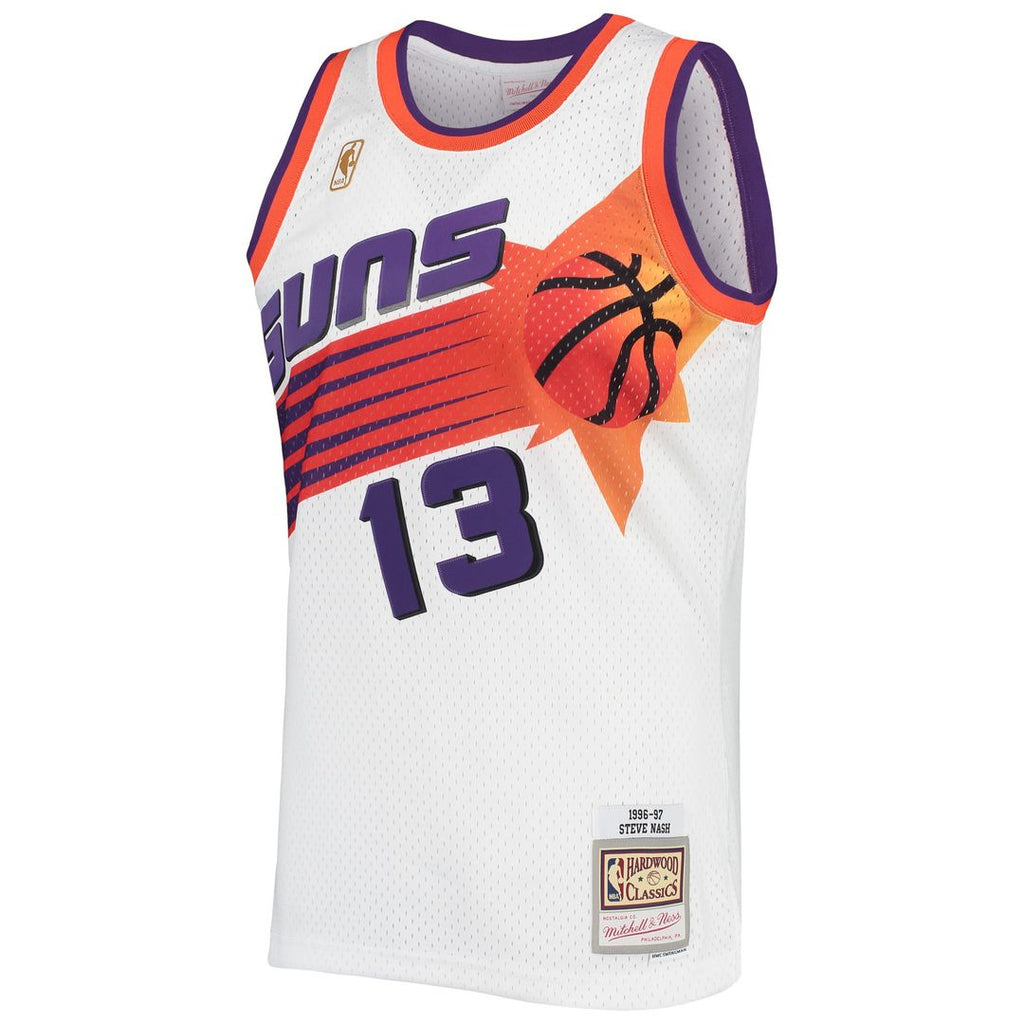 Steve Nash Phoenix Suns Mitchell & Ness 1996/ 97 Hardwood Classics Swingman Jersey - White | NBA Fan Gear