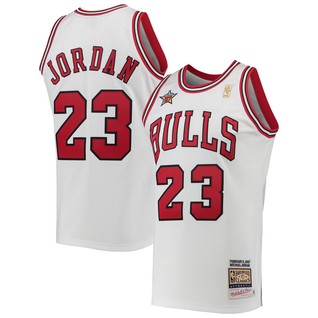 Michael Jordan Chicago Bulls Mitchell & Ness 1997 NBA All-Star Game Hardwood Classics Authentic Jersey - White | Fan Gear