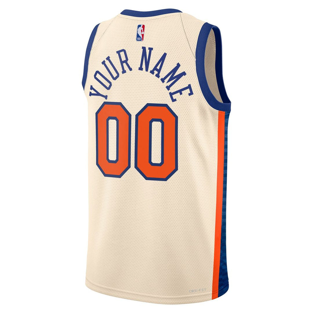 New York Knicks Nike Unisex 2025/ 26 City Edition Swingman Custom Jersey - Cream | NBA Fan Gear