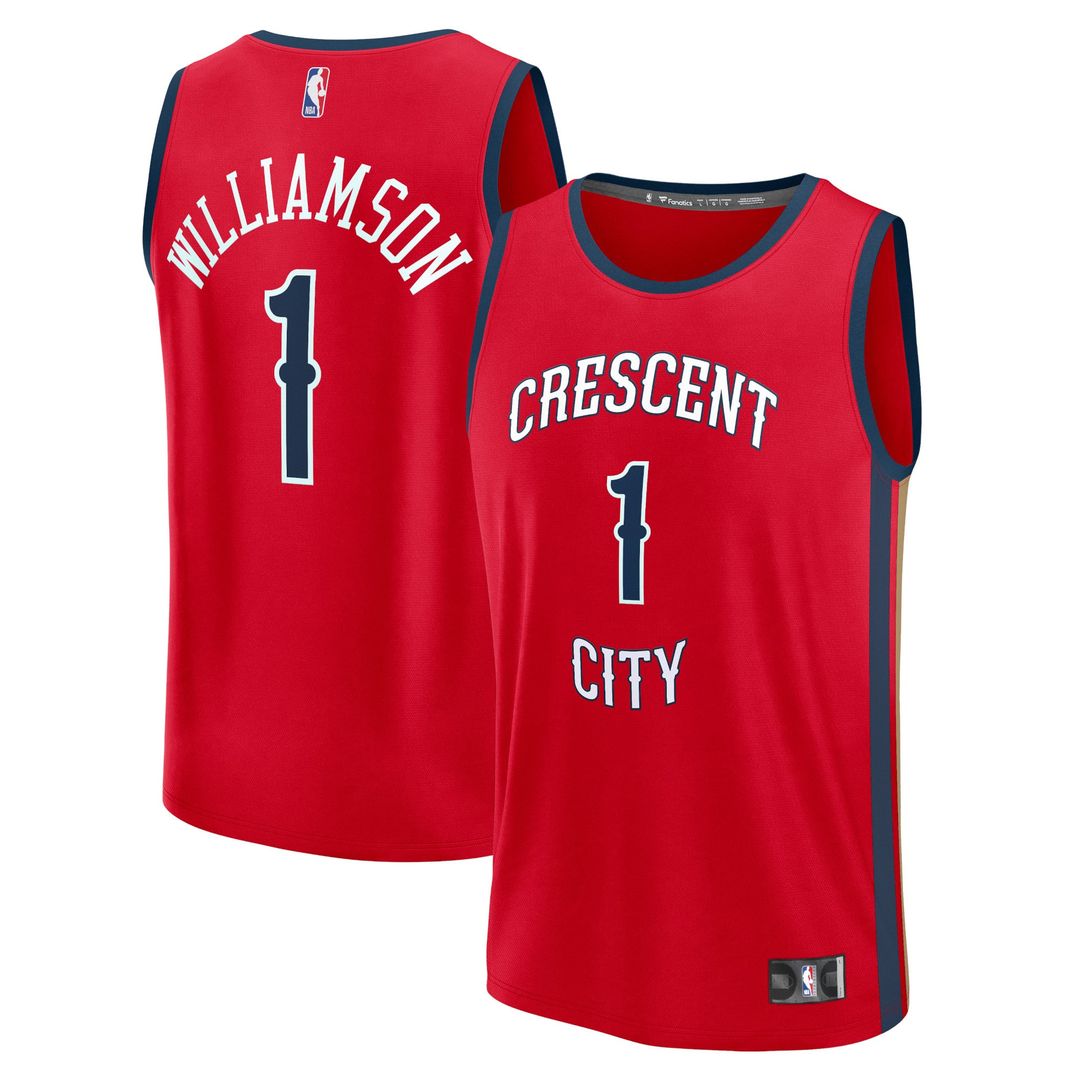 Zion Williamson New Orleans Pelicans Fanatics Fast Break Replica Jersey - Statement Edition - Red | NBA Fan Gear