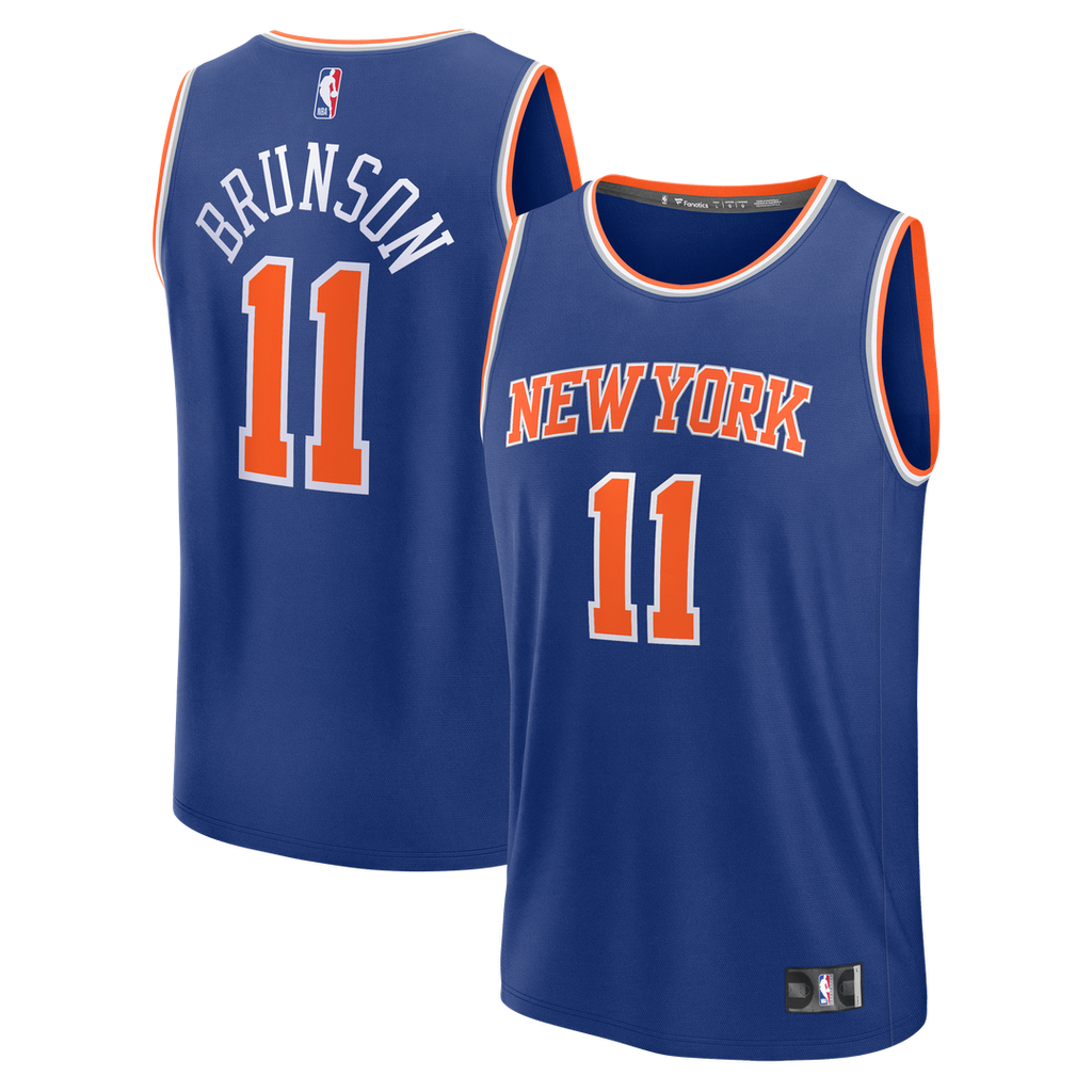 Jalen Brunson New York Knicks Fanatics Youth Fast Break Replica Player Jersey - Icon Edition - Blue | NBA Fan Gear