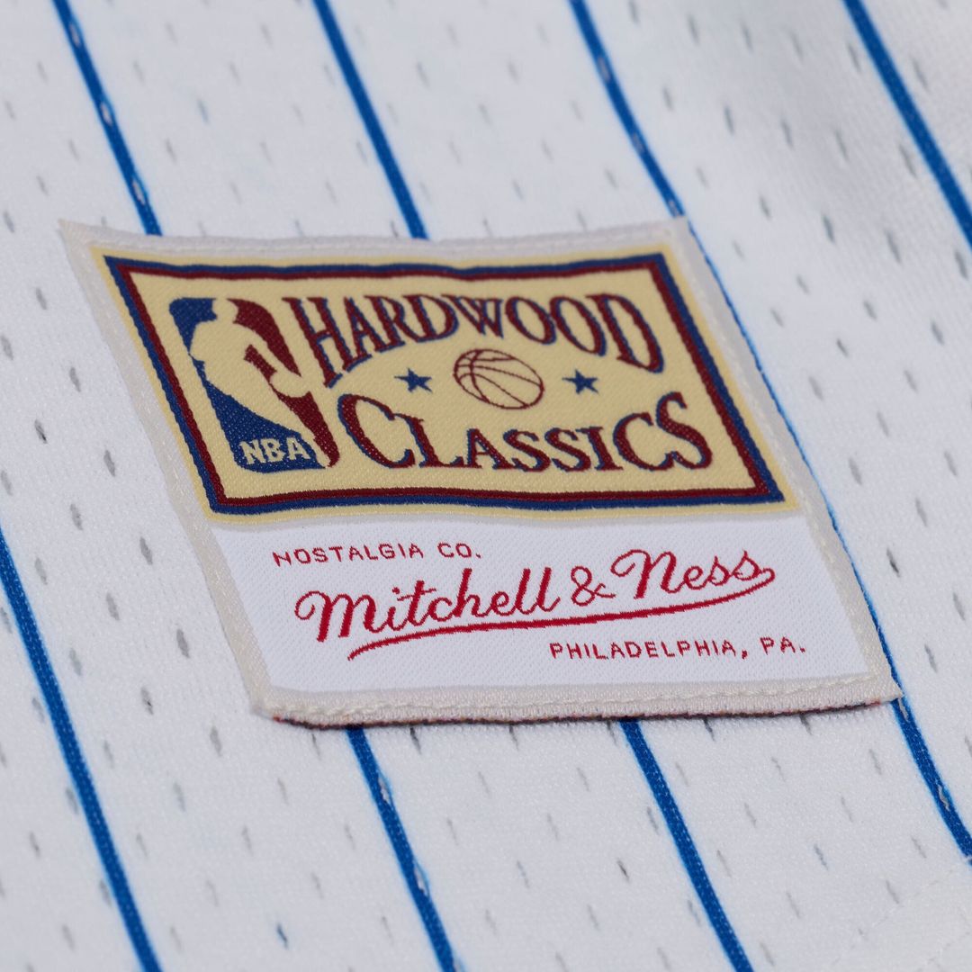 Minnesota Timberwolves Mitchell & Ness Head Coach Pinstripe Mesh Full-Button Baseball Jersey - White | NBA Fan Gear