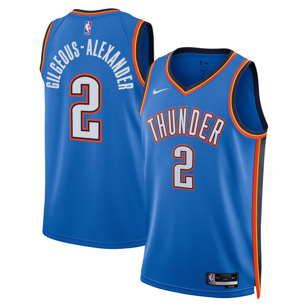 Shai Gilgeous-Alexander Oklahoma City Thunder Nike Unisex Swingman Jersey - Icon Edition - Blue | NBA Fan Gear
