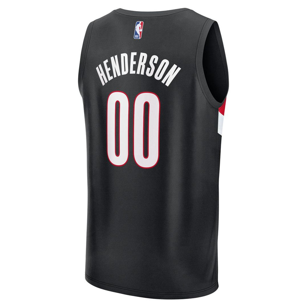 Scoot Henderson Portland Trail Blazers Fanatics Youth Fast Break Replica Player Jersey - Icon Edition - Black | NBA Fan Gear