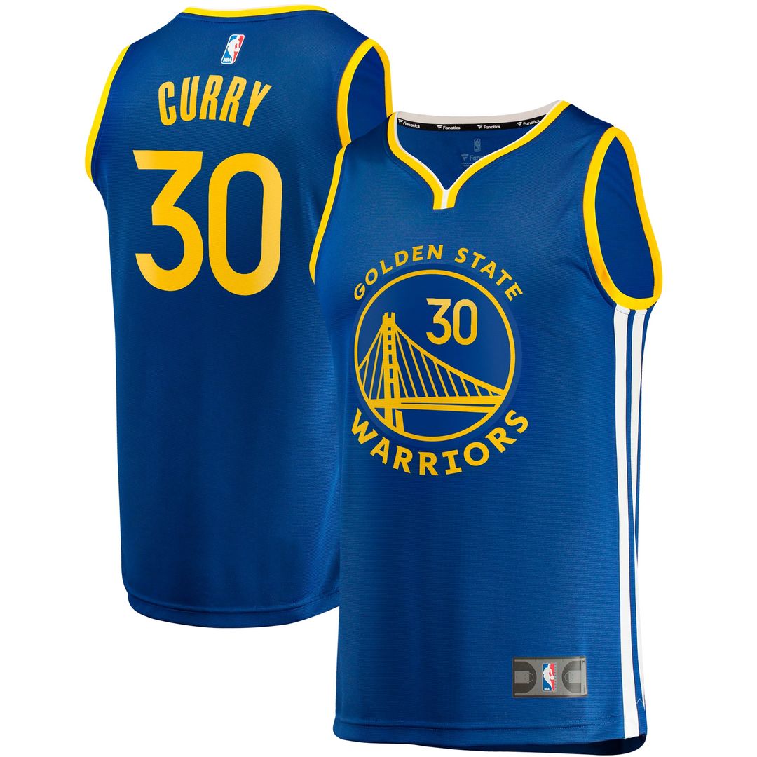 Stephen Curry Golden State Warriors Fanatics Fast Break Replica Jersey - Icon Edition - Royal | NBA Fan Gear