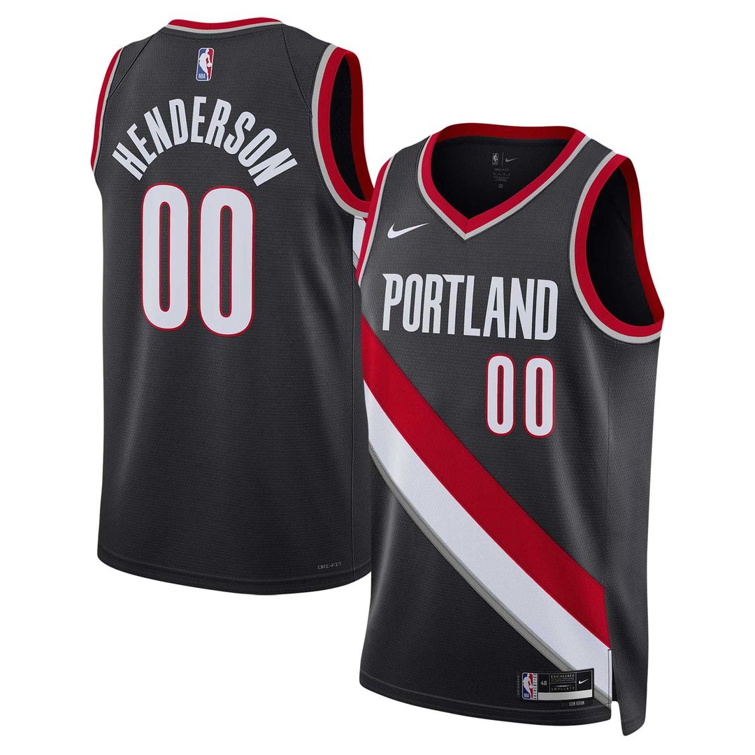 Scoot Henderson Portland Trail Blazers Nike Unisex 2023 NBA Draft Swingman Jersey - Icon Edition - Black | Fan Gear