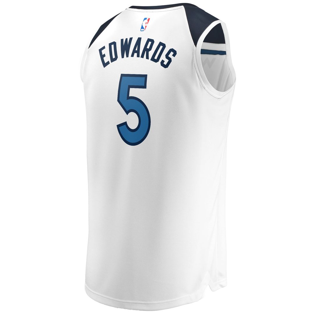 Anthony Edwards Minnesota Timberwolves Fanatics Fast Break Replica Player Jersey - Association Edition - White | NBA Fan Gear