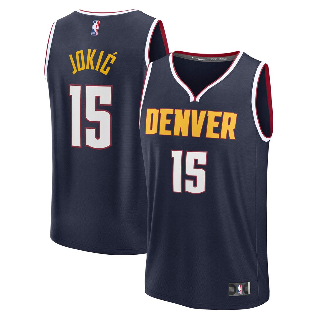 Nikola Jokic Denver Nuggets Fanatics Fast Break Replica Player Jersey - Icon Edition - Navy | NBA Fan Gear