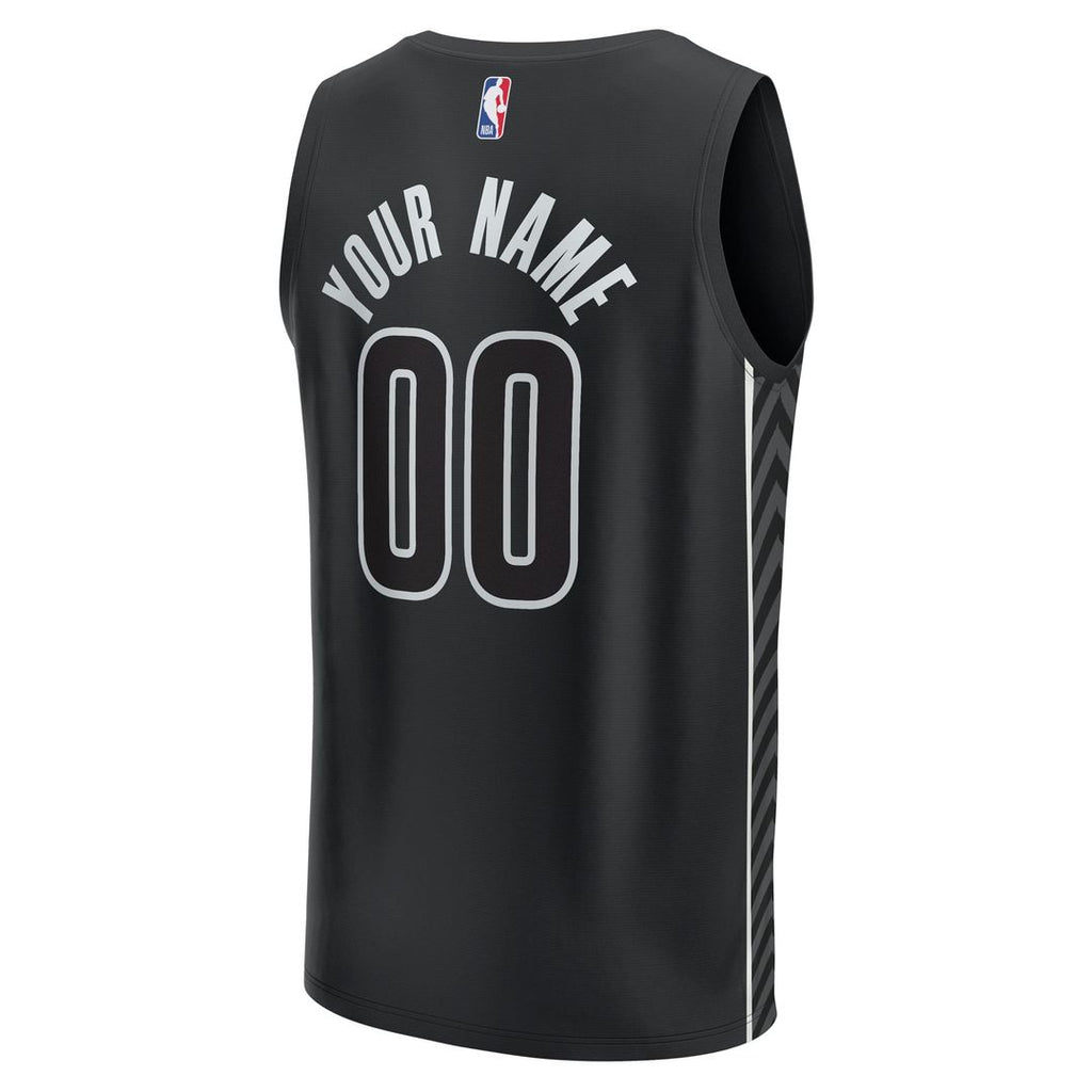 Brooklyn Nets Fanatics Custom Fast Break Jersey - Statement Edition - Black | NBA Fan Gear