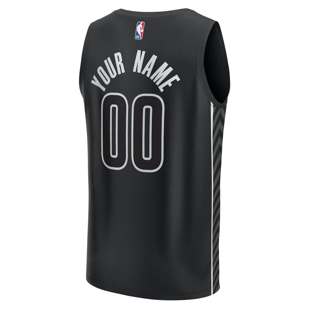 Brooklyn Nets Fanatics Custom Fast Break Jersey - Statement Edition - Black | NBA Fan Gear