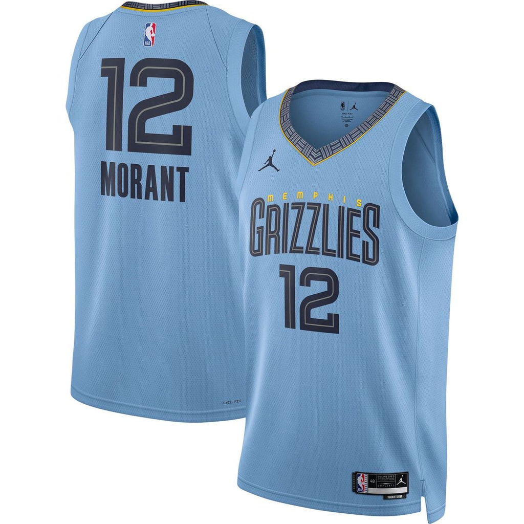 Ja Morant Memphis Grizzlies Jordan Brand Unisex Swingman Jersey - Statement Edition - Light Blue | NBA Fan Gear