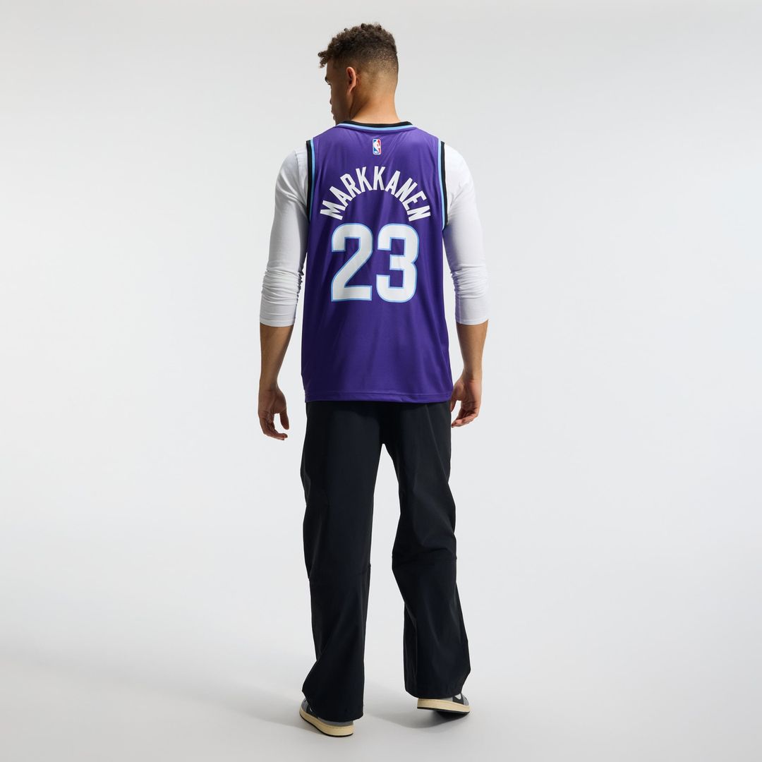 Lauri Markkanen Utah Jazz Fanatics Fast Break Replica Jersey - Icon Edition - Purple | NBA Fan Gear