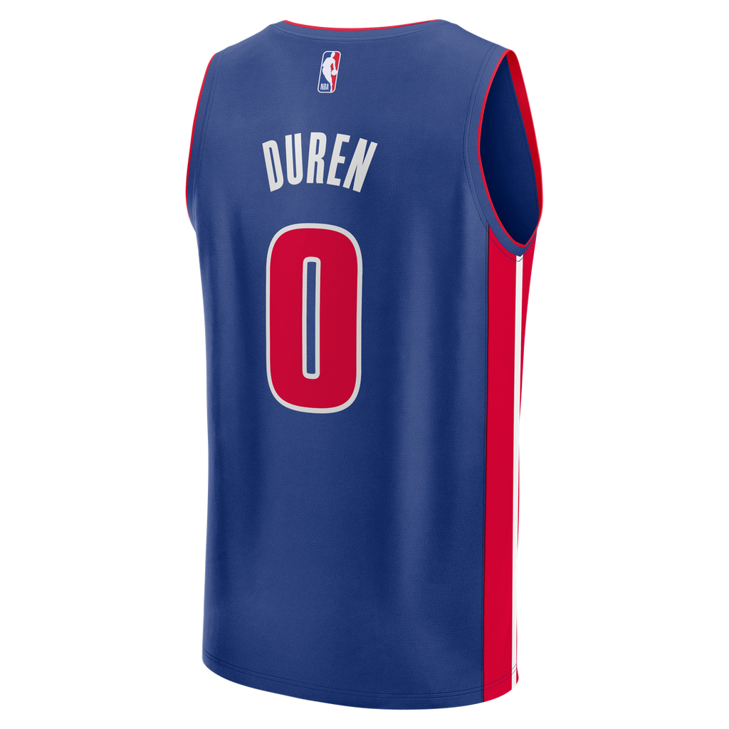 Jalen Duren Detroit Pistons Fanatics Fast Break Replica Jersey - Icon Edition - Blue | NBA Fan Gear