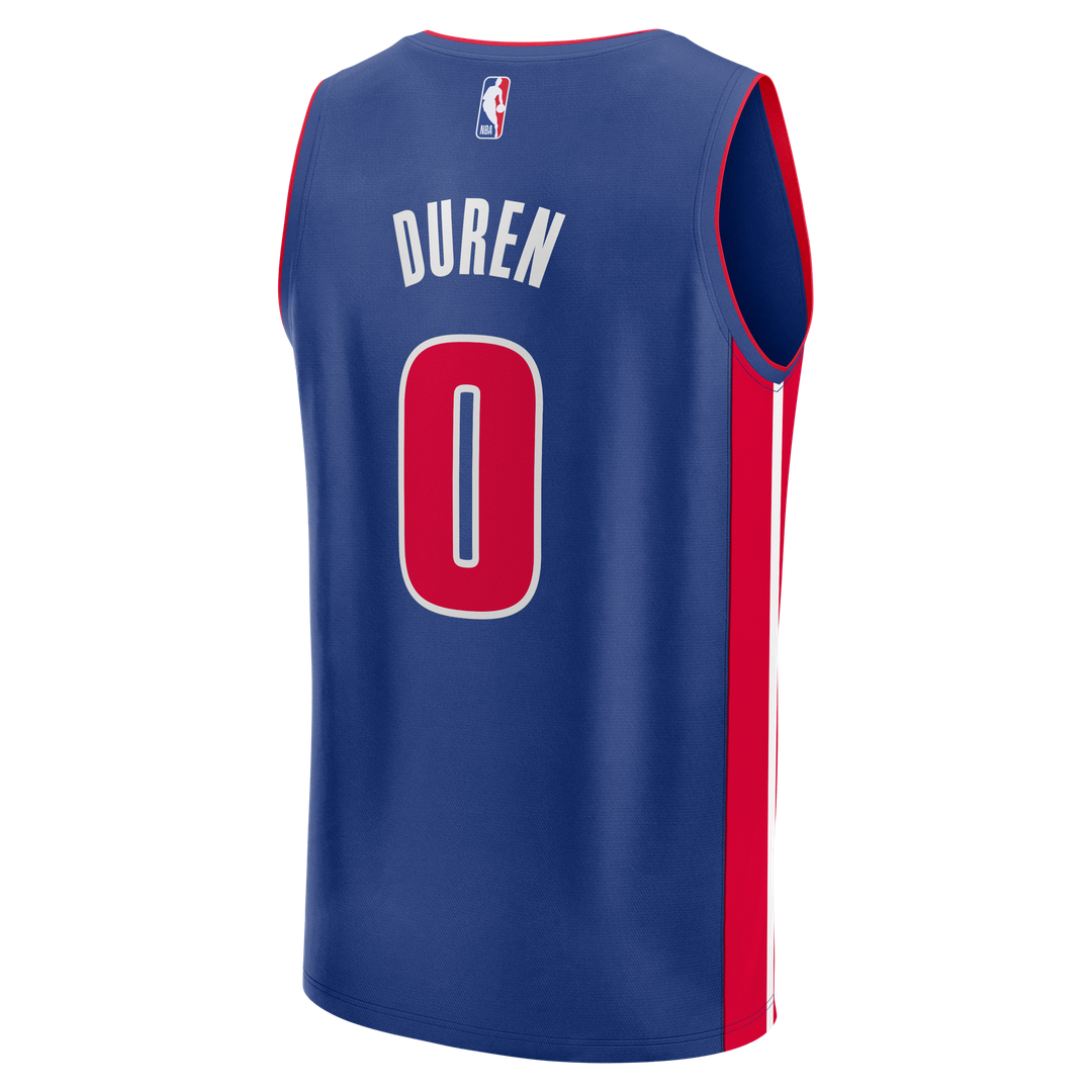 Jalen Duren Detroit Pistons Fanatics Fast Break Replica Jersey - Icon Edition - Blue | NBA Fan Gear