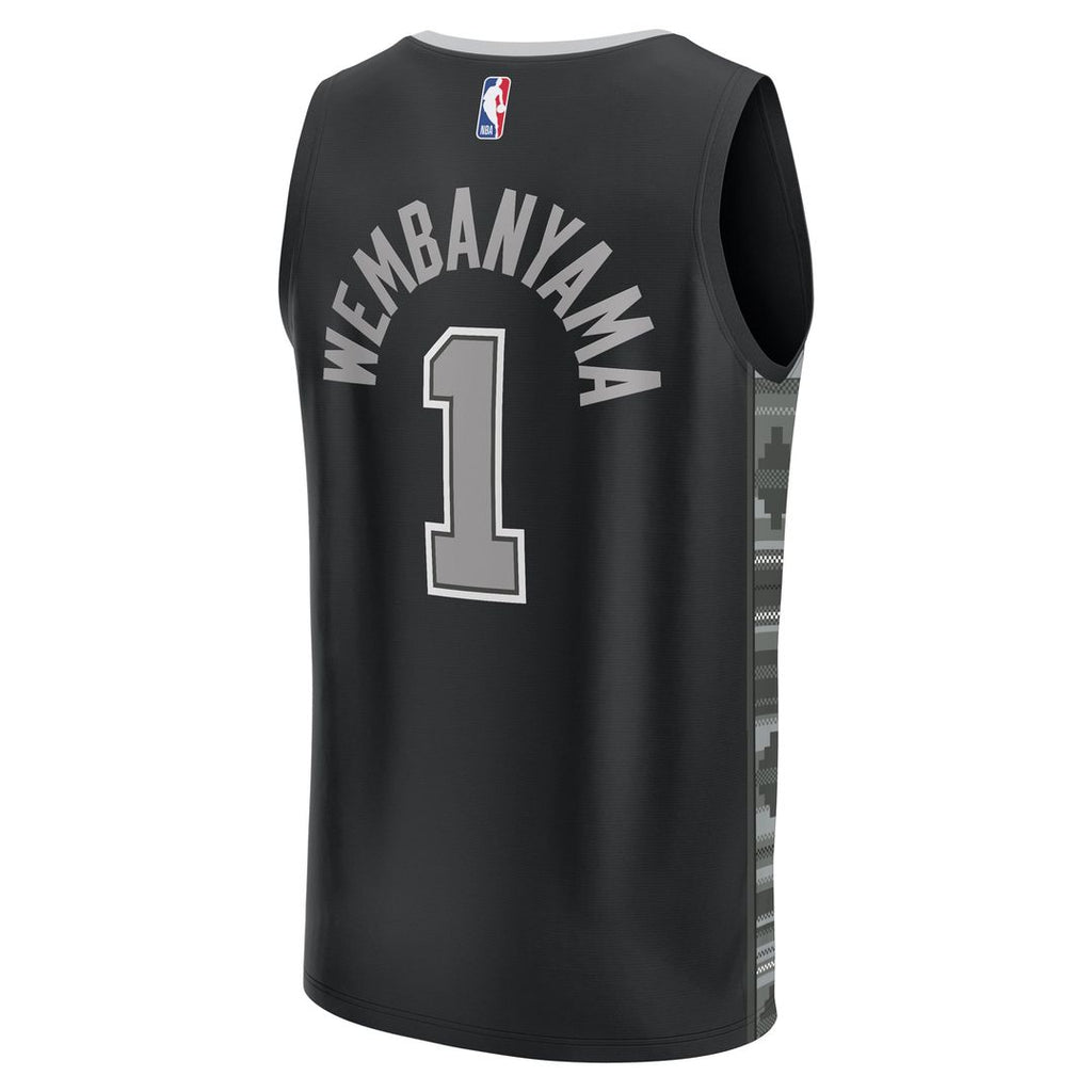 Victor Wembanyama San Antonio Spurs Fanatics Youth Fast Break Player Jersey - Statement Edition - Black | NBA Fan Gear
