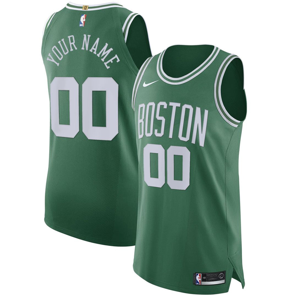 Boston Celtics Nike 2020/ 21 Authentic Custom Jersey Green - Icon Edition | NBA Fan Gear