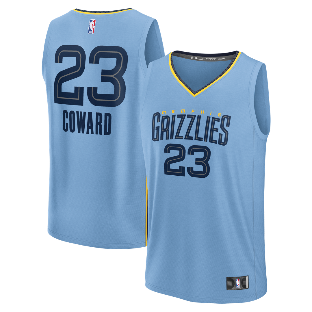 Cedric Coward Memphis Grizzlies Fanatics Fast Break Replica Player Jersey - Statement Edition - Light Blue | NBA Fan Gear