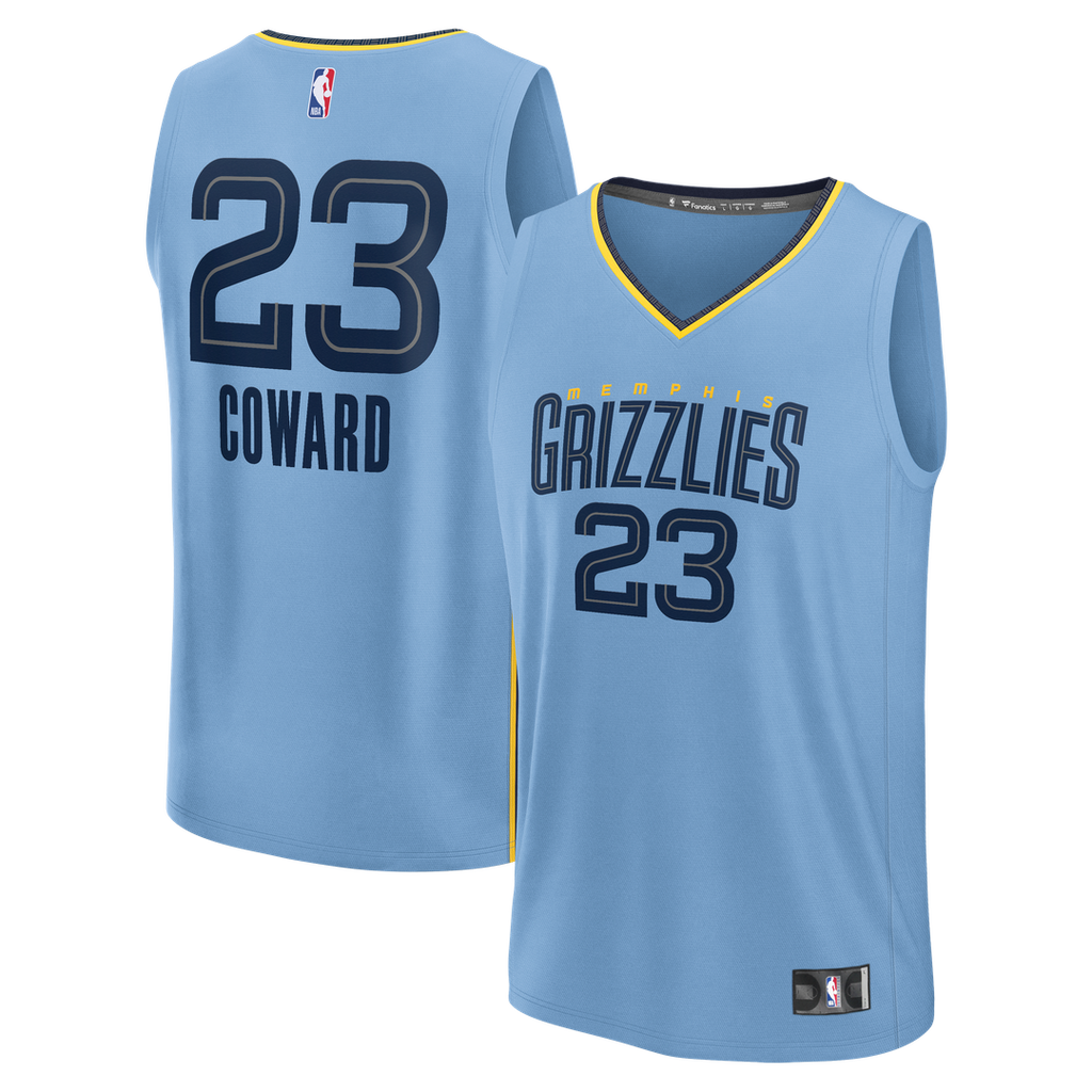 Cedric Coward Memphis Grizzlies Fanatics Fast Break Replica Player Jersey - Statement Edition - Light Blue | NBA Fan Gear