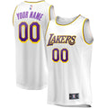 Los Angeles Lakers Fanatics Fast Break Custom Replica Jersey - Association Edition - White | NBA Fan Gear