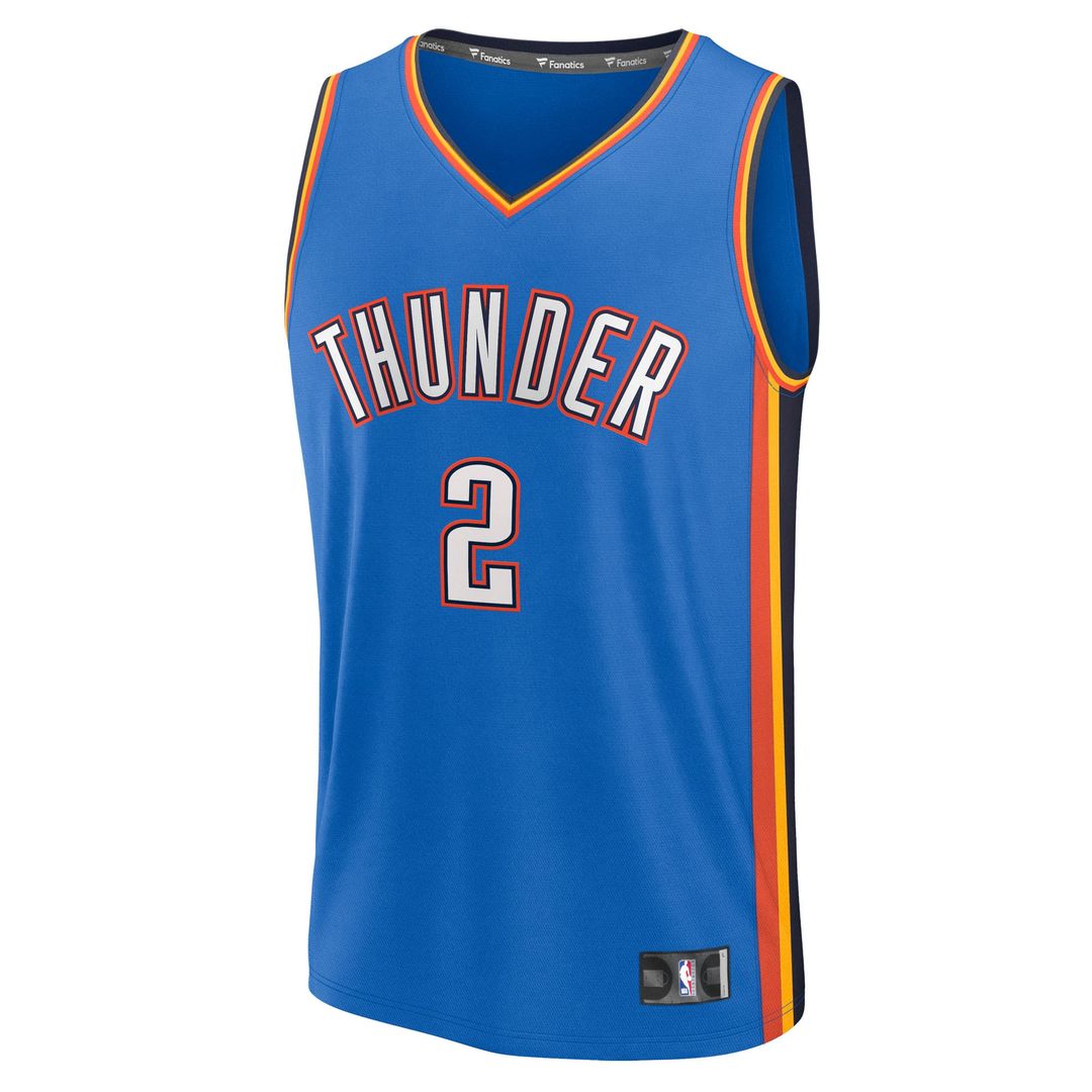 Shai Gilgeous-Alexander Oklahoma City Thunder Fanatics Big & Tall Fast Break Jersey - Icon Edition - Blue | NBA Fan Gear