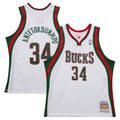 Giannis Antetokounmpo Milwaukee Bucks Mitchell & Ness 2013/ 14 Hardwood Classics Swingman Jersey - White | NBA Fan Gear