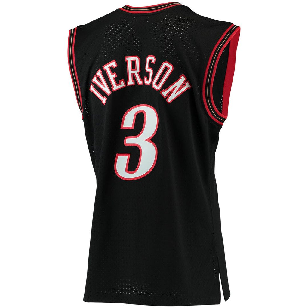 Allen Iverson Philadelphia 76ers Mitchell & Ness 2000/ 01 Big & Tall Hardwood Classics Swingman Jersey - Black | NBA Fan Gear