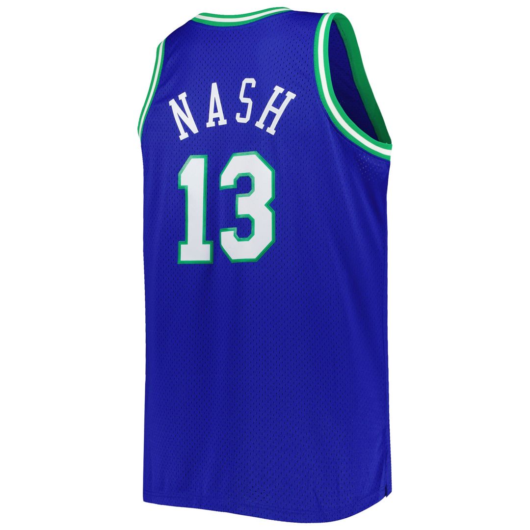 Steve Nash Dallas Mavericks Mitchell & Ness Big & Tall Hardwood Classics 1998/ 99 Swingman Jersey - Blue | NBA Fan Gear