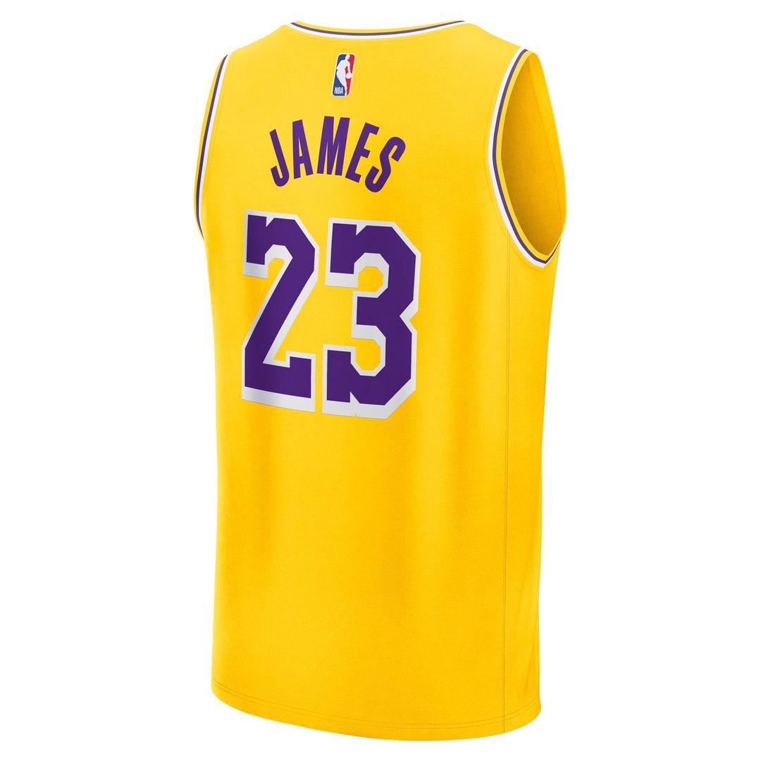 LeBron James Los Angeles Lakers Fanatics Fast Break Replica Jersey - Icon Edition - Gold | NBA Fan Gear