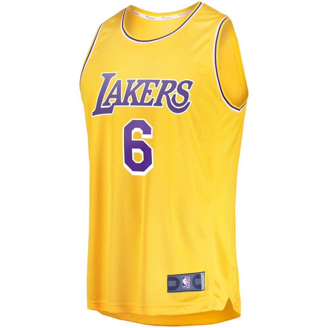 LeBron James Los Angeles Lakers Fanatics 2021/ 22 Fast Break Replica Jersey - Icon Edition - Gold | NBA Fan Gear