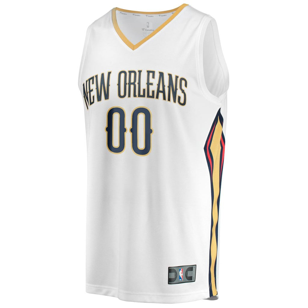 New Orleans Pelicans Fanatics Youth Fast Break Replica Custom Jersey - Association Edition - White | NBA Fan Gear