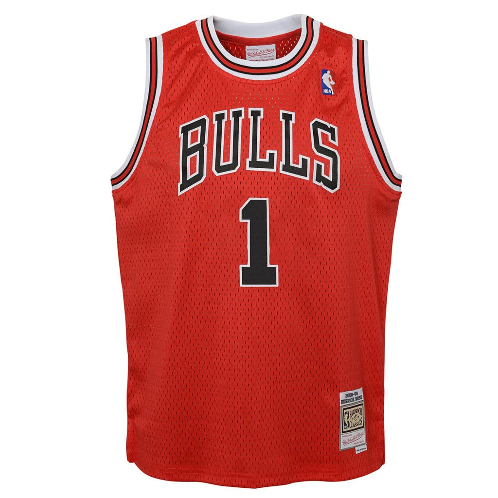 Derrick Rose Chicago Bulls Mitchell & Ness Youth 2010/ 11 Hardwood Classics Swingman Jersey - Black | NBA Fan Gear